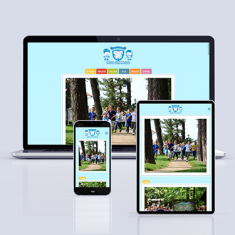 Children's sports academy website mockup