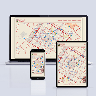 City of Bjelovar historical postcards exhibition website mockup