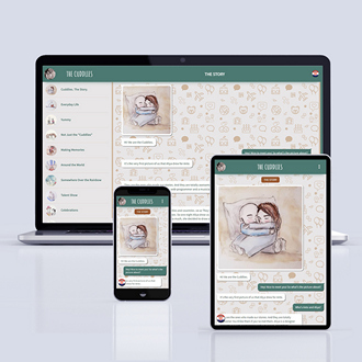 Cuddlies exhibition website mockup