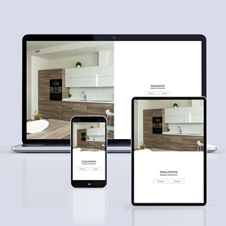 Interior design studio mockup
